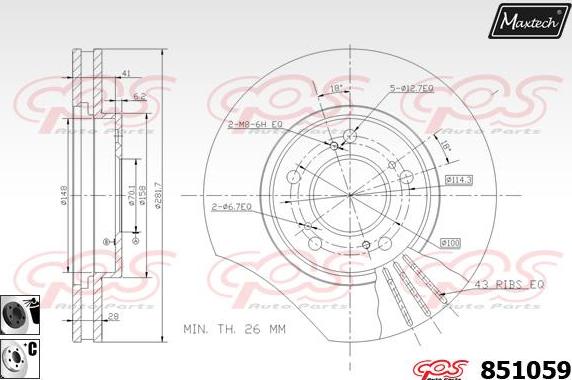 Maxtech 72936011 - Pistone, Pinza freno autozon.pro