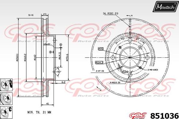 Maxtech 72936012 - Pistone, Pinza freno autozon.pro