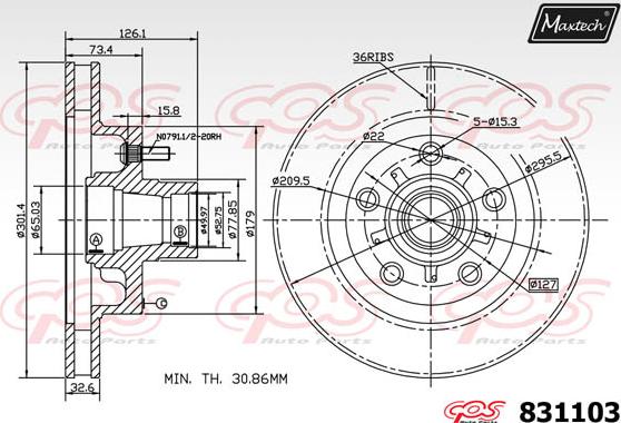 Maxtech 72936030 - Pistone, Pinza freno autozon.pro