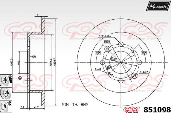 Maxtech 871518 - Discofreno autozon.pro