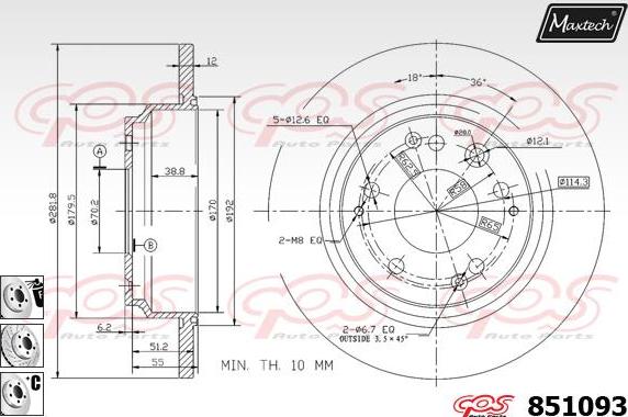 Maxtech 871519 - Discofreno autozon.pro