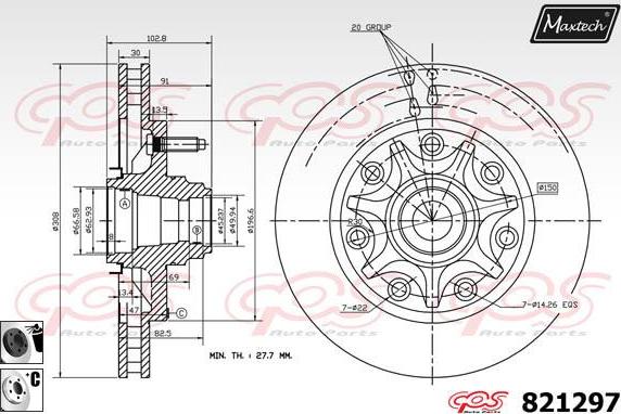 Maxtech 72930015 - Pistone, Pinza freno autozon.pro