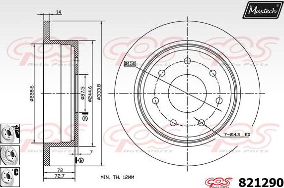 Maxtech 855048 - Discofreno autozon.pro