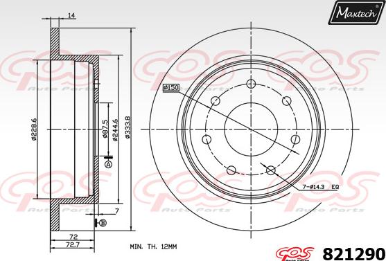 Maxtech 72930027 - Pistone, Pinza freno autozon.pro