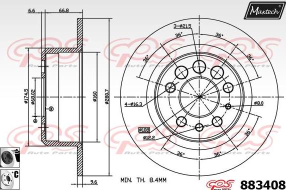 Maxtech 72938052 - Pistone, Pinza freno autozon.pro