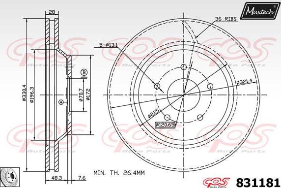 Maxtech 72938057 - Pistone, Pinza freno autozon.pro