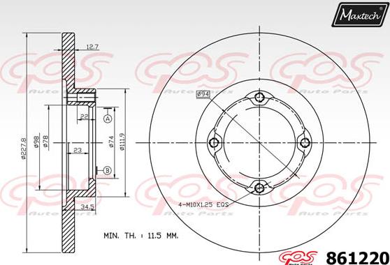 Maxtech 72938006 - Pistone, Pinza freno autozon.pro