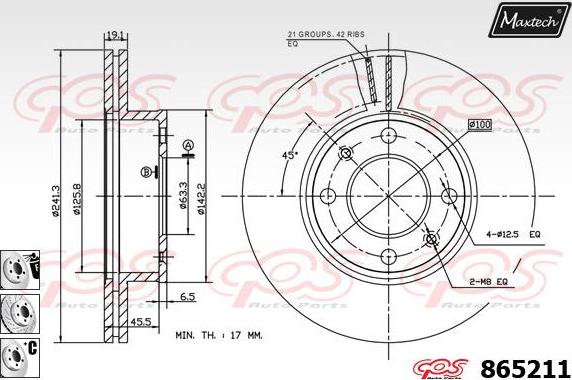 Maxtech 72938008 - Pistone, Pinza freno autozon.pro