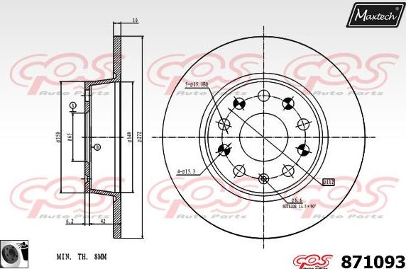 Maxtech 72938016 - Pistone, Pinza freno autozon.pro