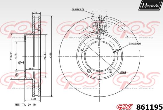 Maxtech 72938030 - Pistone, Pinza freno autozon.pro