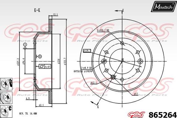 Maxtech 72938031 - Pistone, Pinza freno autozon.pro