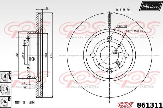 Maxtech 72938038 - Pistone, Pinza freno autozon.pro