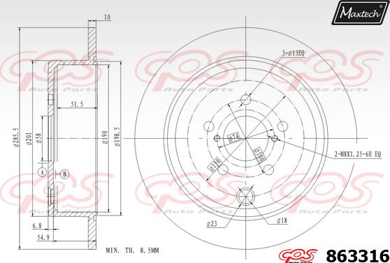 Maxtech 72938029P - Pistone, Pinza freno autozon.pro