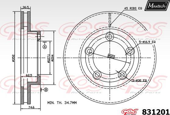 Maxtech 72938076 - Pistone, Pinza freno autozon.pro