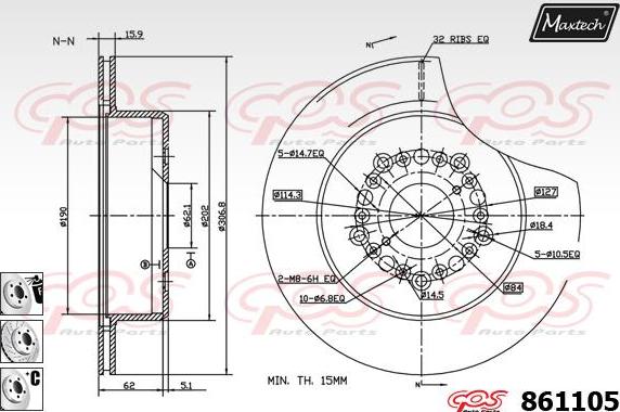 Maxtech 72932001 - Pistone, Pinza freno autozon.pro