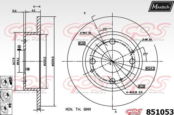 Maxtech 72928002 - Pistone, Pinza freno autozon.pro