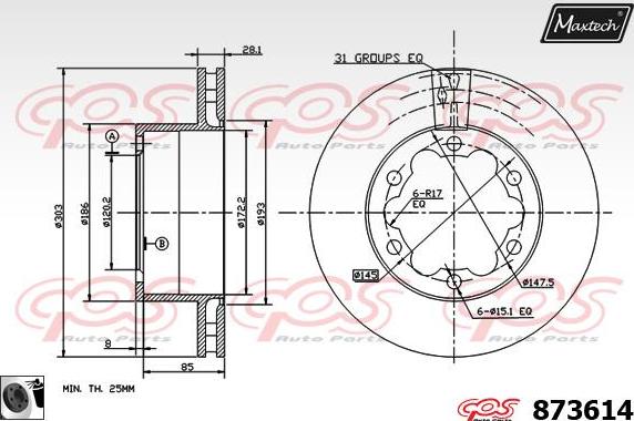 Maxtech 72927001 - Pistone, Pinza freno autozon.pro