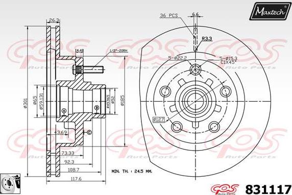 Maxtech 72718025 - Regolatore, Pinza freno stazionamento autozon.pro