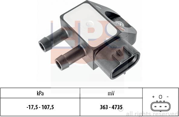 MDR EPS-1993 342 - Sensore, Pressione gas scarico autozon.pro