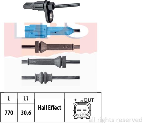 MDR EPS-1960 061 - Sensore, N° giri ruota autozon.pro