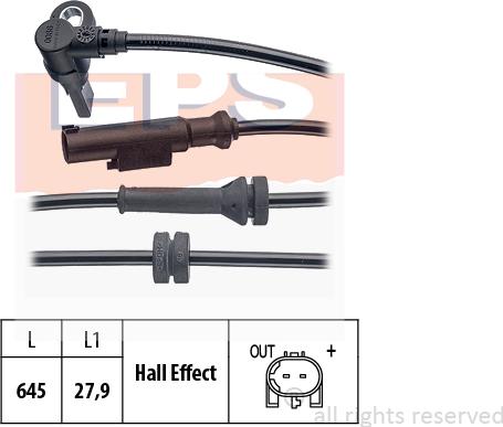 MDR EPS-1960 086 - Sensore, N° giri ruota autozon.pro