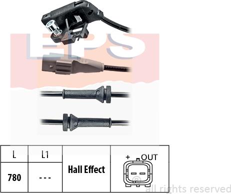 MDR EPS-1960 032 - Sensore, N° giri ruota autozon.pro