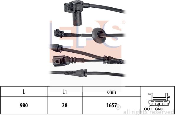 MDR EPS-1962 047 - Sensore, N° giri ruota autozon.pro