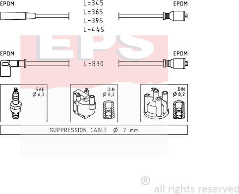 MDR EPS-1500 839 - Kit cavi accensione autozon.pro