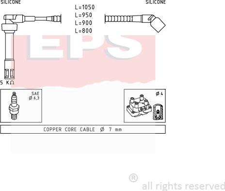 MDR EPS-1501 921 - Kit cavi accensione autozon.pro