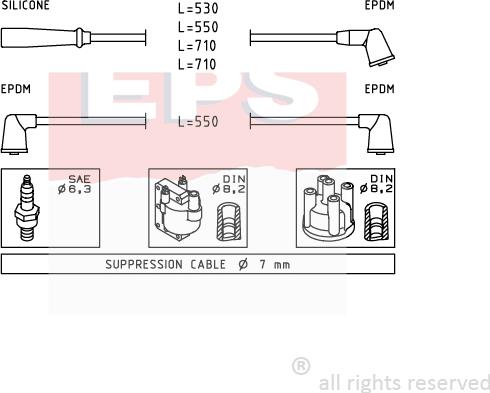 MDR EPS-1501 413 - Kit cavi accensione autozon.pro