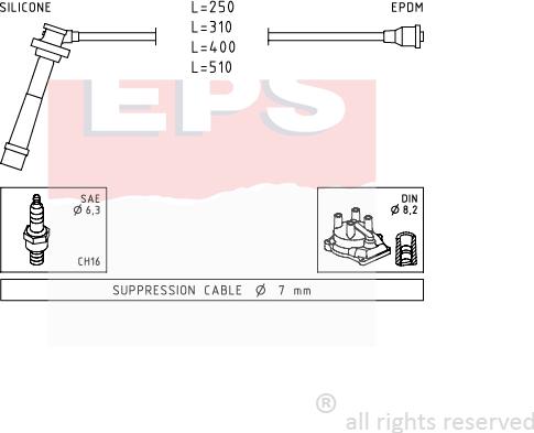 MDR EPS-1501 434 - Kit cavi accensione autozon.pro