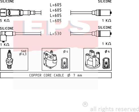 MDR EPS-1501 549 - Kit cavi accensione autozon.pro