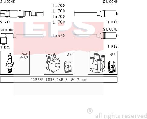 MDR EPS-1501 551 - Kit cavi accensione autozon.pro