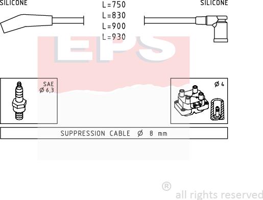 MDR EPS-1501 568 - Kit cavi accensione autozon.pro