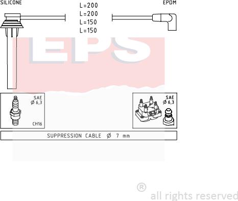 MDR EPS-1501 507 - Kit cavi accensione autozon.pro