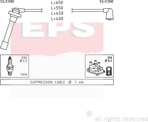 MDR EPS-1501 699 - Kit cavi accensione autozon.pro