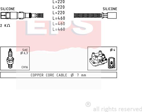 MDR EPS-1501 643 - Kit cavi accensione autozon.pro