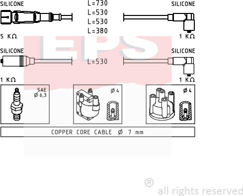 MDR EPS-1501 609 - Kit cavi accensione autozon.pro