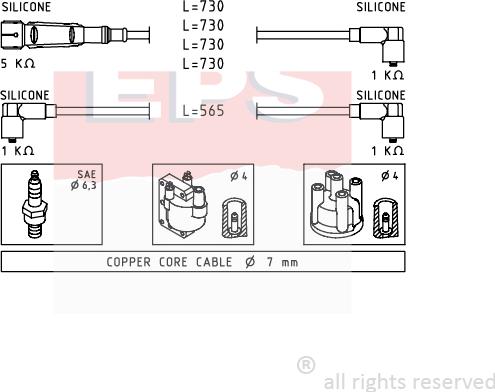 MDR EPS-1501 671 - Kit cavi accensione autozon.pro