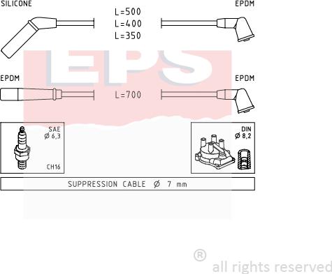 MDR EPS-1501 823 - Kit cavi accensione autozon.pro