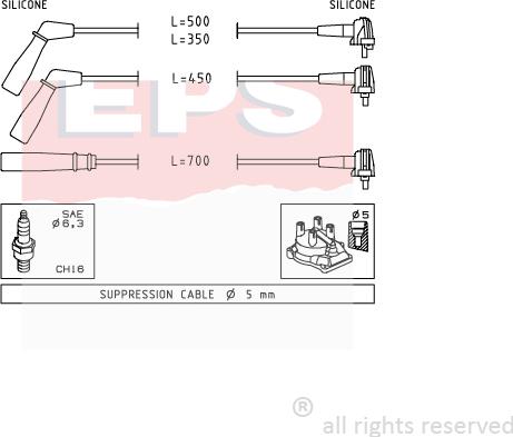 MDR EPS-1501 393 - Kit cavi accensione autozon.pro