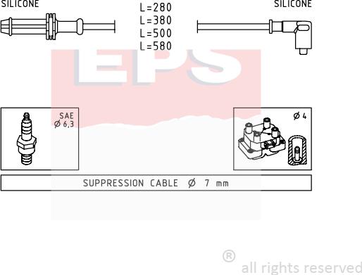 MDR EPS-1501 374 - Kit cavi accensione autozon.pro