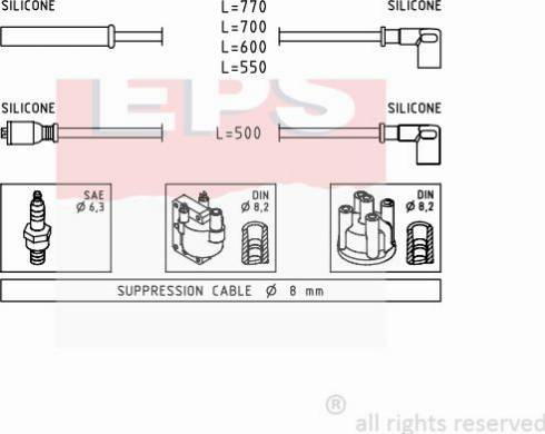 MDR EPS-1501 281 - Kit cavi accensione autozon.pro