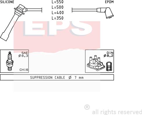 MDR EPS-1501 231 - Kit cavi accensione autozon.pro