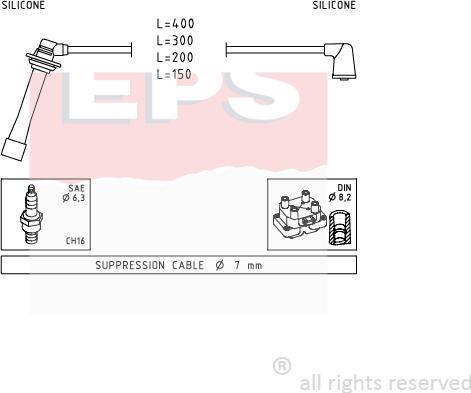 MDR EPS-1501 745 - Kit cavi accensione autozon.pro