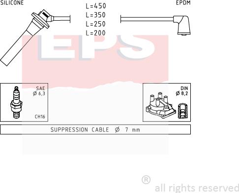 MDR EPS-1501 740 - Kit cavi accensione autozon.pro