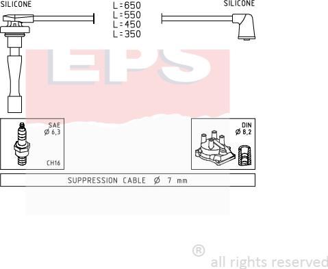 MDR EPS-1501 709 - Kit cavi accensione autozon.pro