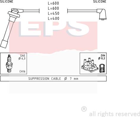 MDR EPS-1501 702 - Kit cavi accensione autozon.pro