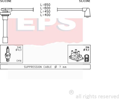 MDR EPS-1501 714 - Kit cavi accensione autozon.pro