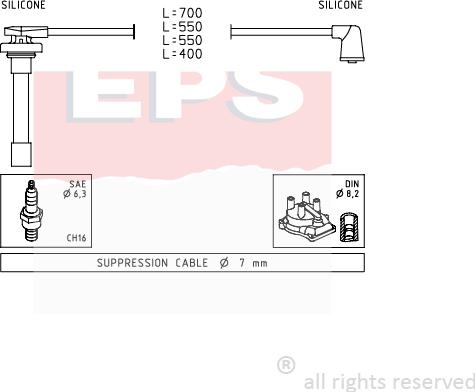 MDR EPS-1501 711 - Kit cavi accensione autozon.pro